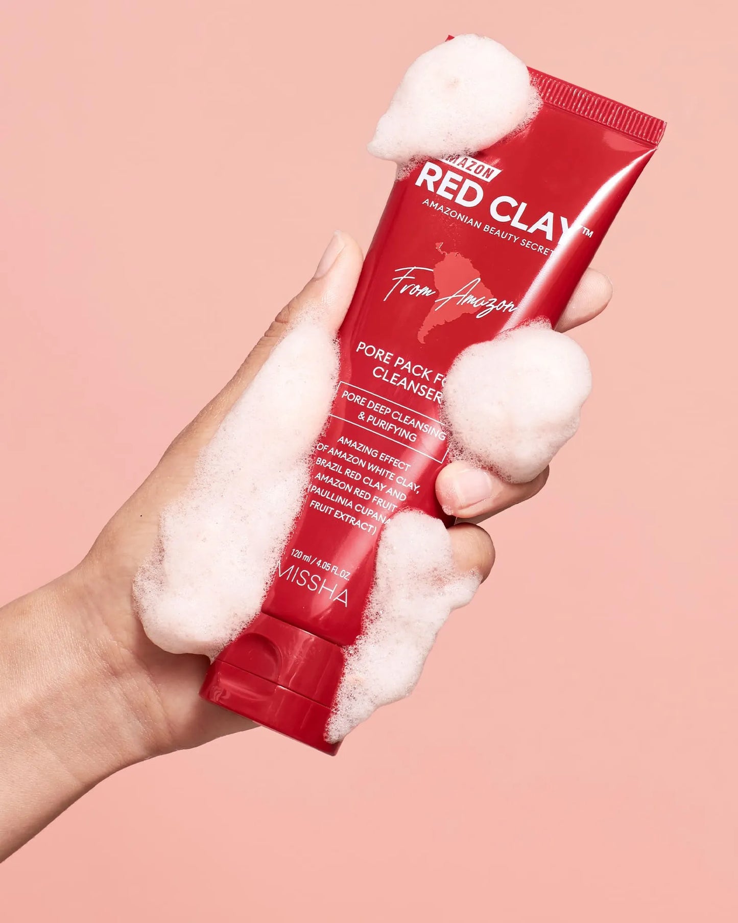 Пенка для умывания Missha Amazon Red Clay Pore Pack Foam Cleanser