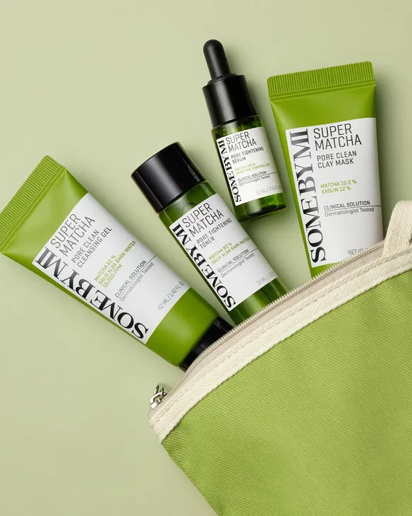 Набор миниатюр для сужения пор с чаем матча Some By Mi Super Matcha Pore Care Starter Kit