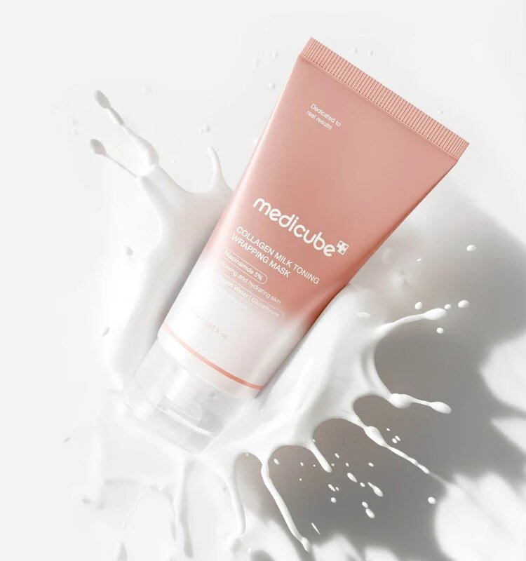 Маска-плёнка с коллагеном и ниацинамидом medicube Collagen Milk Toning Wrapping Mask