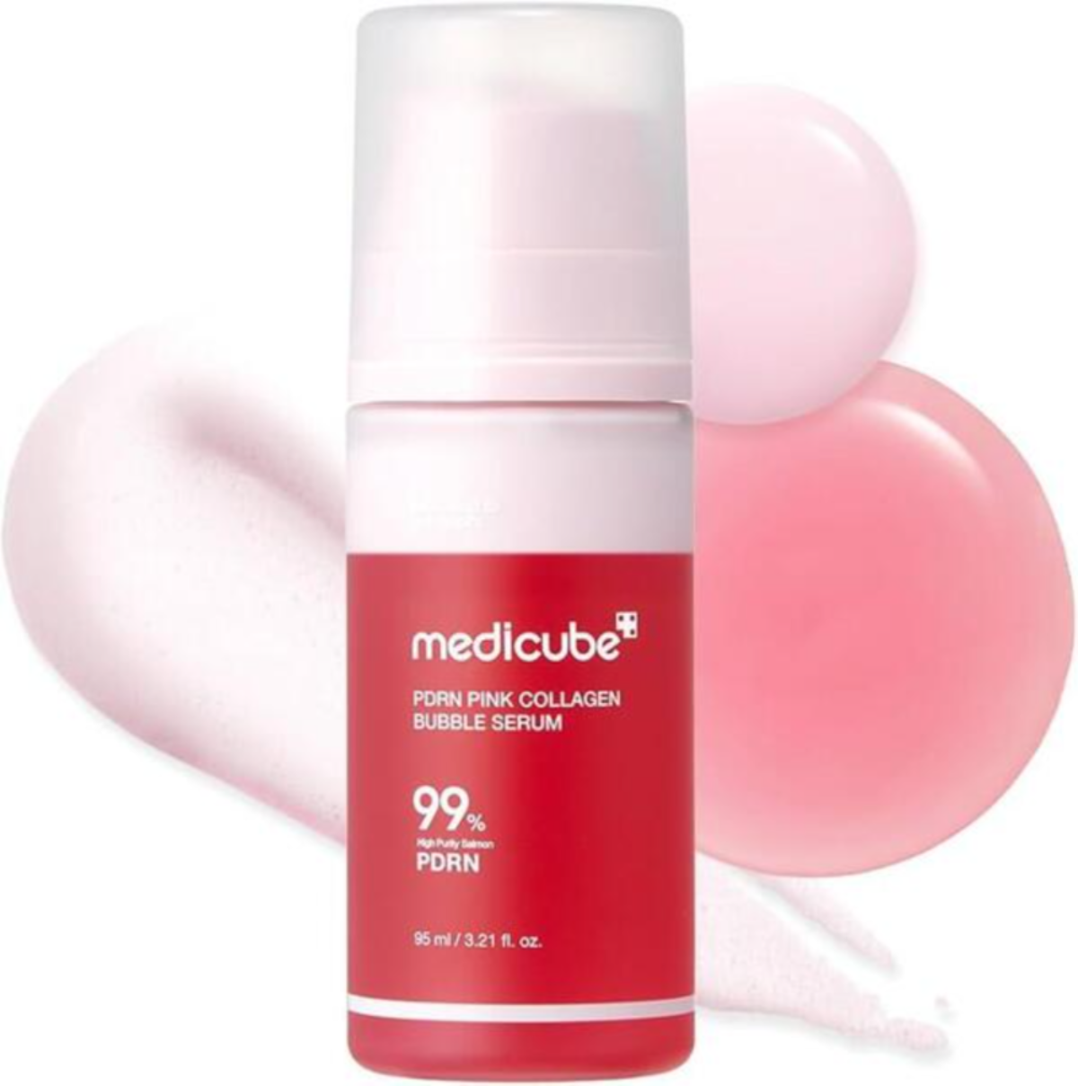Пузырьковая сыворотка с коллагеном и ПДРН medicube PDRN Pink Collagen Bubble Serum