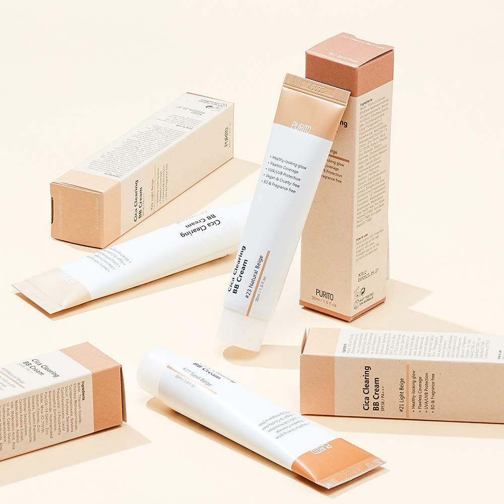 BB-крем для чувствительной кожи с экстрактом центеллы Purito Cica Clearing BB Cream - тон 21