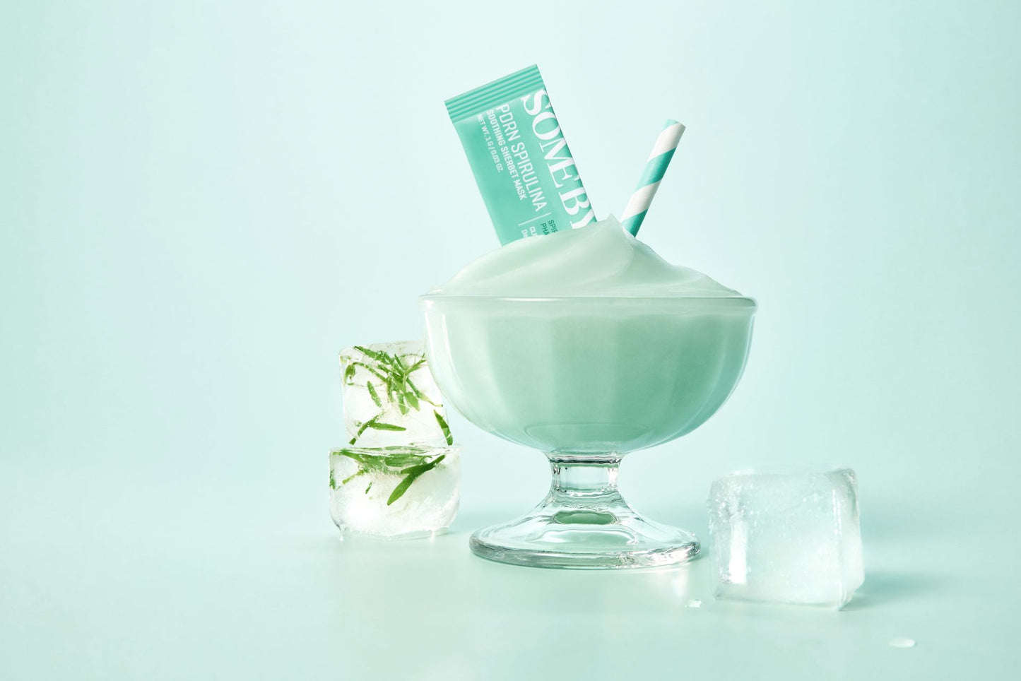 Успокаивающая маска с ПДРН и спирулиной Some By Mi Spirulina PDRN Soothing Sherbet Mask