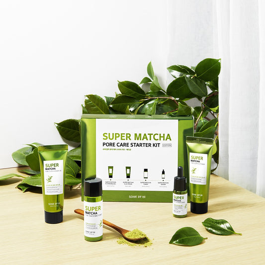 Набор миниатюр для сужения пор с чаем матча Some By Mi Super Matcha Pore Care Starter Kit