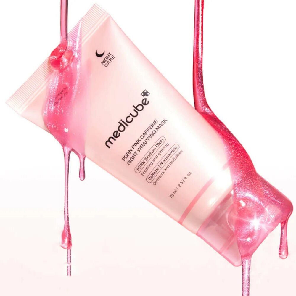 Ночная маска-плёнка с ПДРН и кофеином medicube PDRN Pink Caffeine Night Wrapping Mask
