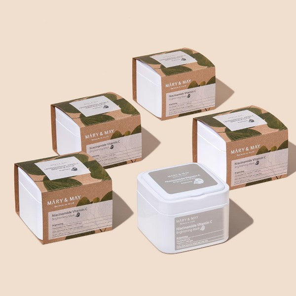 Набор осветляющих масок с ниацинамидом и витамином C Mary&May Niacinamide Vitamin C Brightening Mask